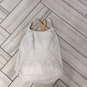 Lululemon white sports bra tank 12